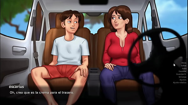 recibiendo una mamada de mi madrastra en el auto