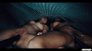 REAL LIFE HENTAI – Emiri Momota and Barbie Rous In Wild Interracial Lesbian Sex Creampie