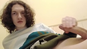 Trans-girl Stesha masturbates her clitoris and ass